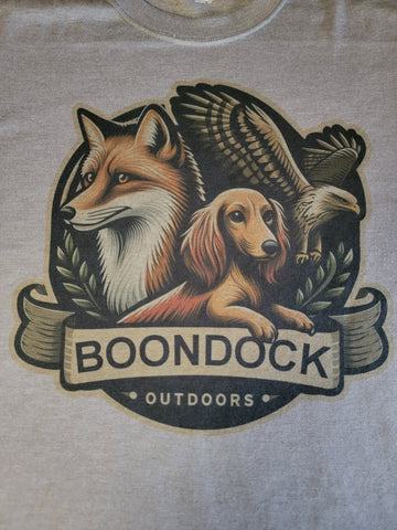 Boodock Outdoors Fox, Hawks and Dachshund logo T-shirt