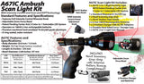 WICKED LIGHTS A67IC AMBUSH 3-COLOR-IN-1 SCAN LIGHT KIT