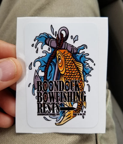 Boondock Bowfishing Rest sticker 2"x3"