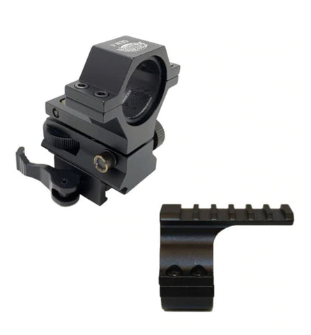 WICKED LIGHTS® GEN 4 QUICK DETACH ADJUSTABLE LIGHT MOUNT WITH LOCK LEVER AND PICATINNY SCOPE MOUNT COMBO PACK