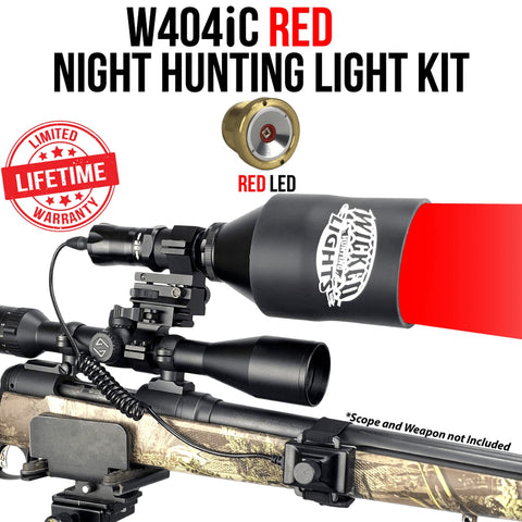 WICKED LIGHTS® W404IC RED NIGHT HUNTING KIT FOR COYOTE, HOG, PREDATOR