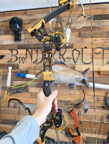 Boondock's Best Bowfishing fixed rests for Mega Mouth Brand Bows