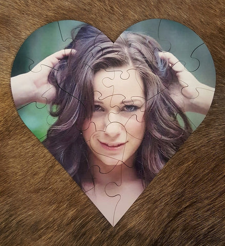 Boondock Outdoors  Custom imaged heart shaped wooden puzzle