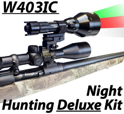 Wicked Lights W403IC Night Hunting Deluxe kit w/RED,WHITE&GREEN leds